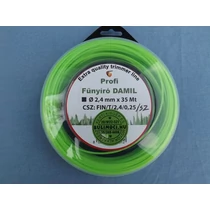 Fűkasza fűnyíró damil 2,4mm 35m szögletes Profi fin/t/2.4/0.25/sz