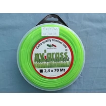 Fűkasza fűnyíró damil 2,4mm 70m szögletes Nylgrass fin/t/2,4/0,5/sz/b