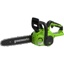 Greenworks akkumulátoros láncfűrész 24v akkuval + töltővel G24CS25K2 