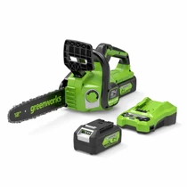 Greenworks akkumulátoros láncfűrész 24v akkuval + töltővel GD24CS30K4 