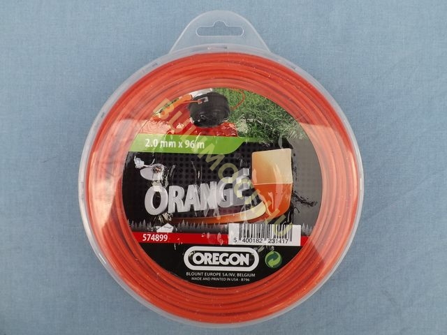Fűkasza damil 2,0mm 96m szögletes Oregon orange 574899