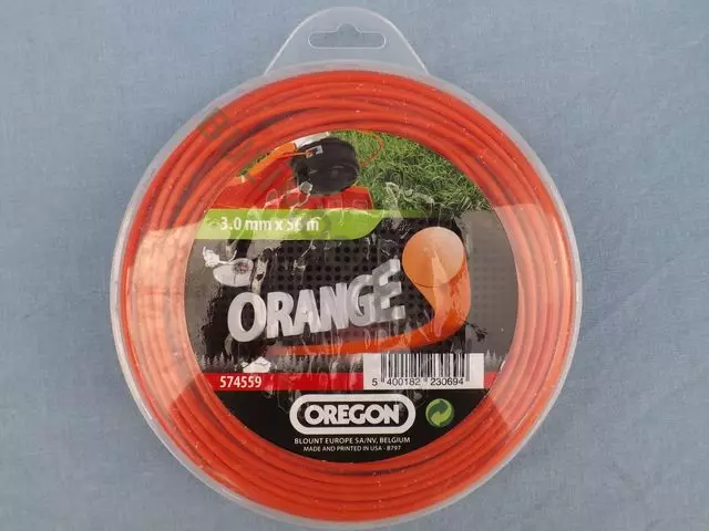 Fűkasza fűnyíró damil 3,0mm 56m kerek Oregon orange 574559