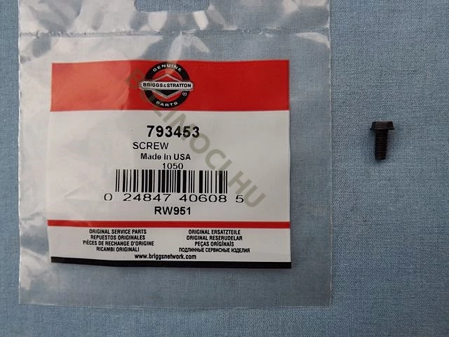 Karburátor hörgőszelep csavar Briggs 093J02, 793453