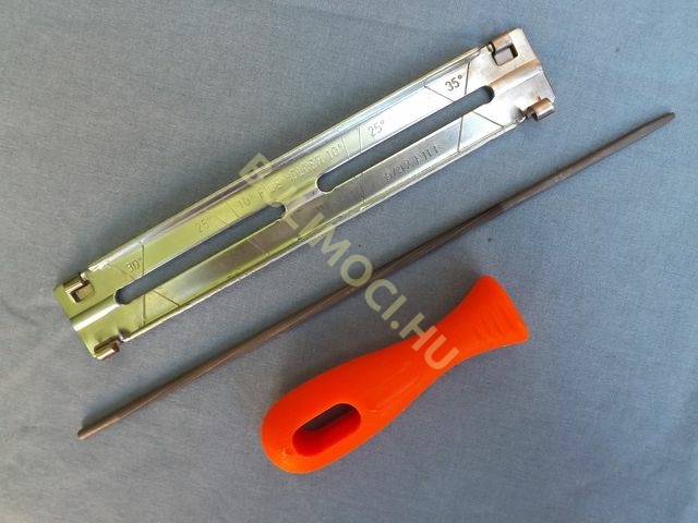 Láncfűrész lánc reszelő vezetővel 4mm műnyag nyéllel  LF-308/1g-műa